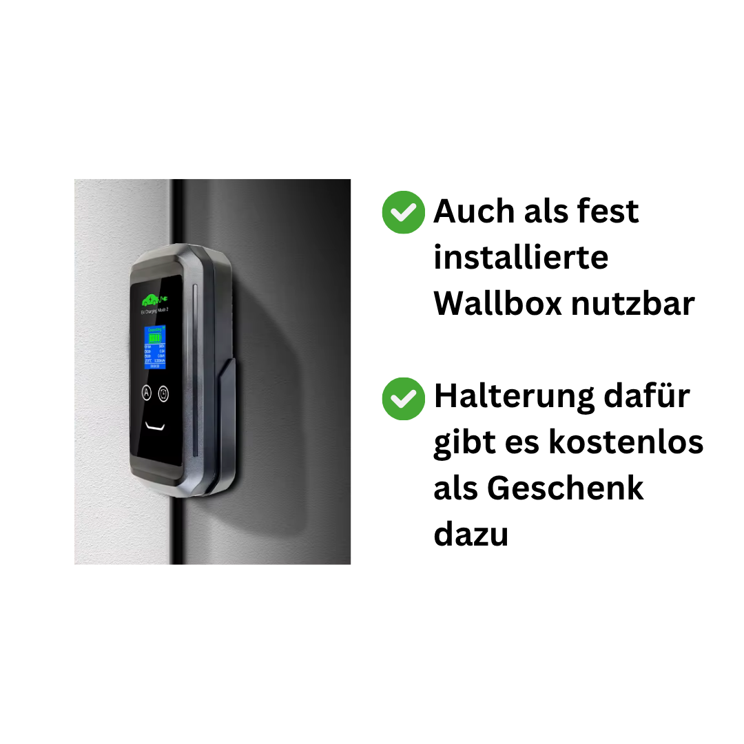 Mobile Wallbox 11kW 16A 3-phasig mit App Steuerung & 5m Typ 2 Ladekabel