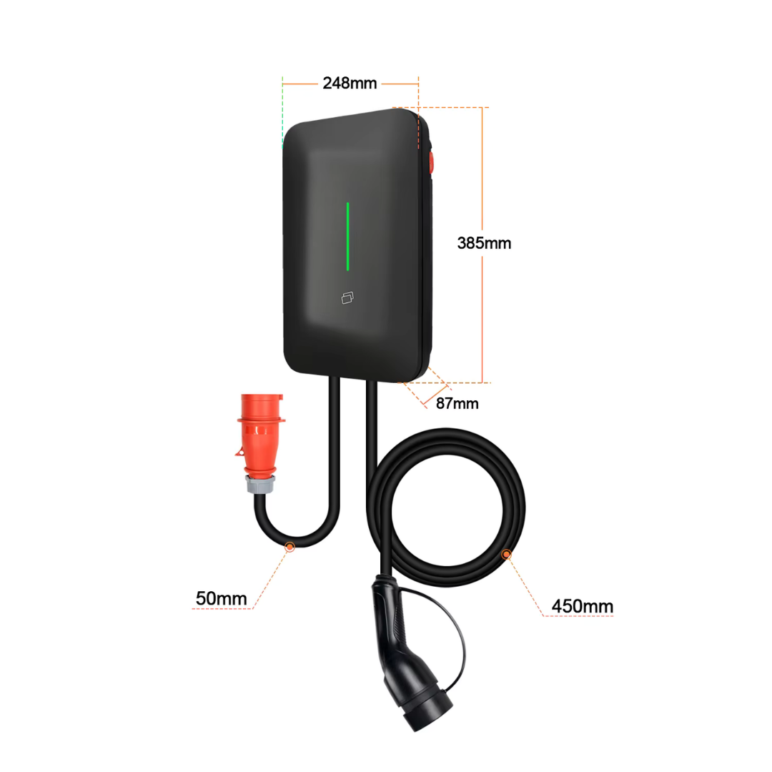 Wallbox 11kW mit App Steuerung & 5m Typ 2 Ladekabel